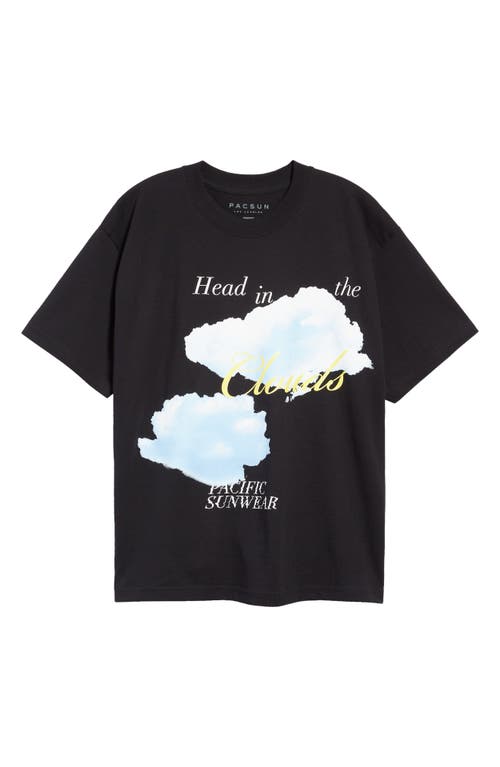 PacSun Clouds Cotton Graphic Tee in Black
