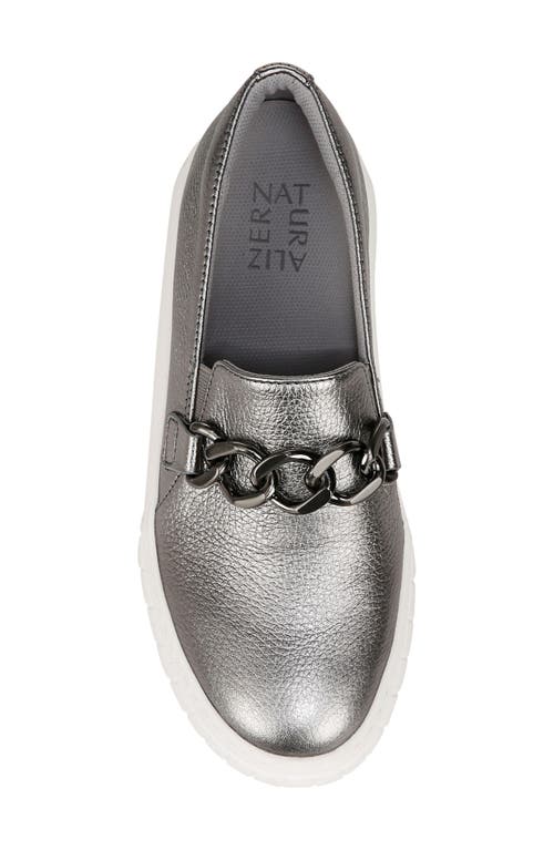 Shop Naturalizer Daphne Slip-on Platform Sneaker In Pewter Leather