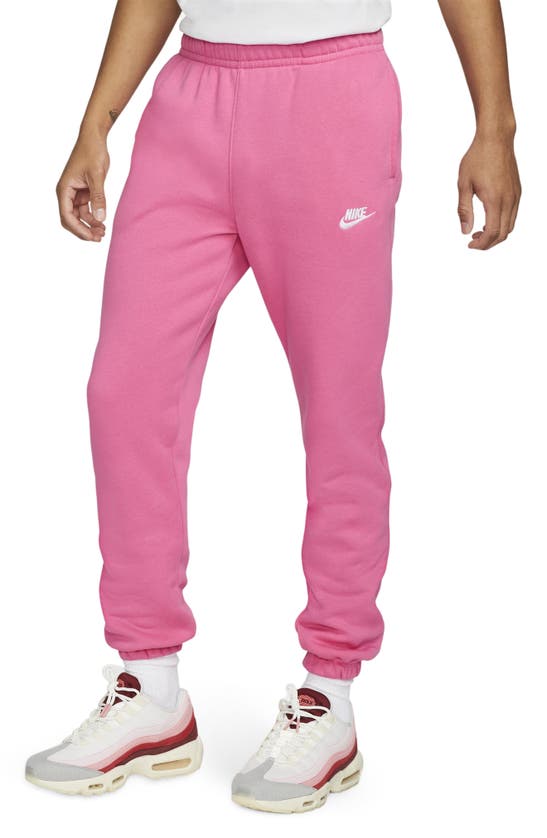 Nike Sportswear Club Fleece Sweatpants In Pinksicle/ White