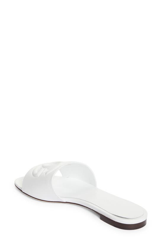 Shop Dolce & Gabbana Dolce&gabbana Bianca Interlock Slide Sandal In White