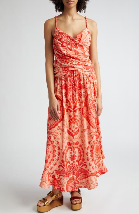 Elegant Printed Linen Blend Maxi main image 0