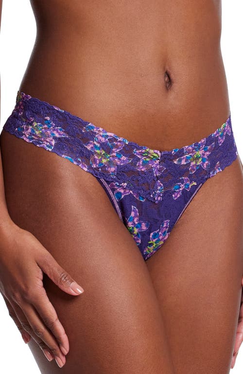 Shop Hanky Panky Print Low Rise Thong In Fleurs Por Moi?