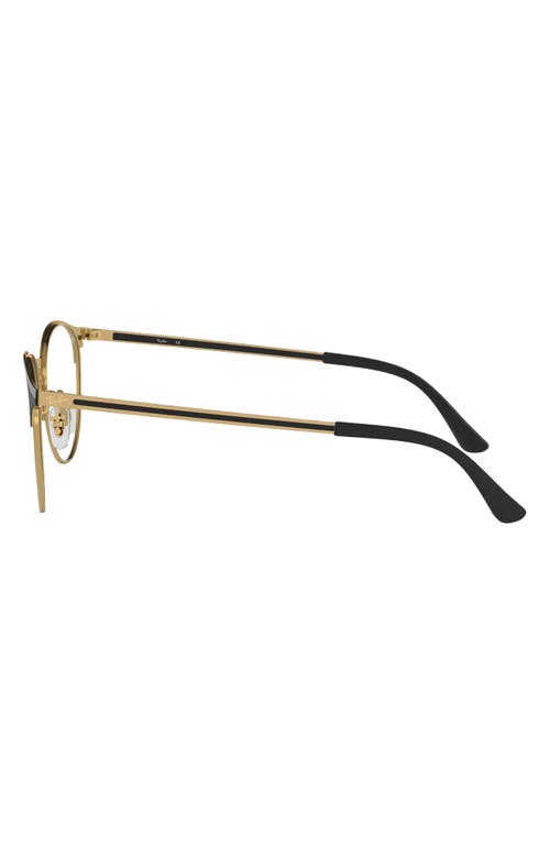 Ray Ban Phantos 53mm Optical Glasses In Gold/black