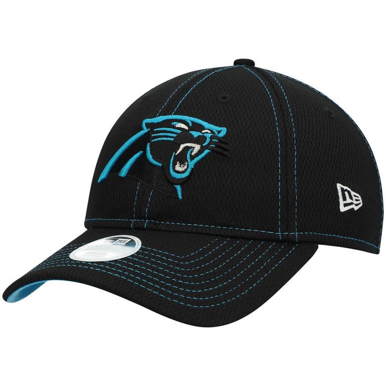 New Era Men's Black Carolina Panthers Sideline Road 9twenty Adjustable Hat