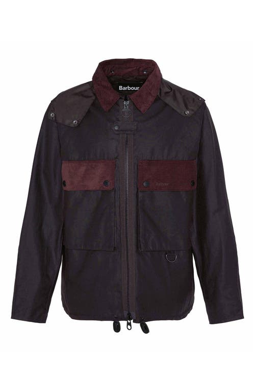 Shop Barbour Re-engineered Spey Waxed Cotton Jacket In Rustic