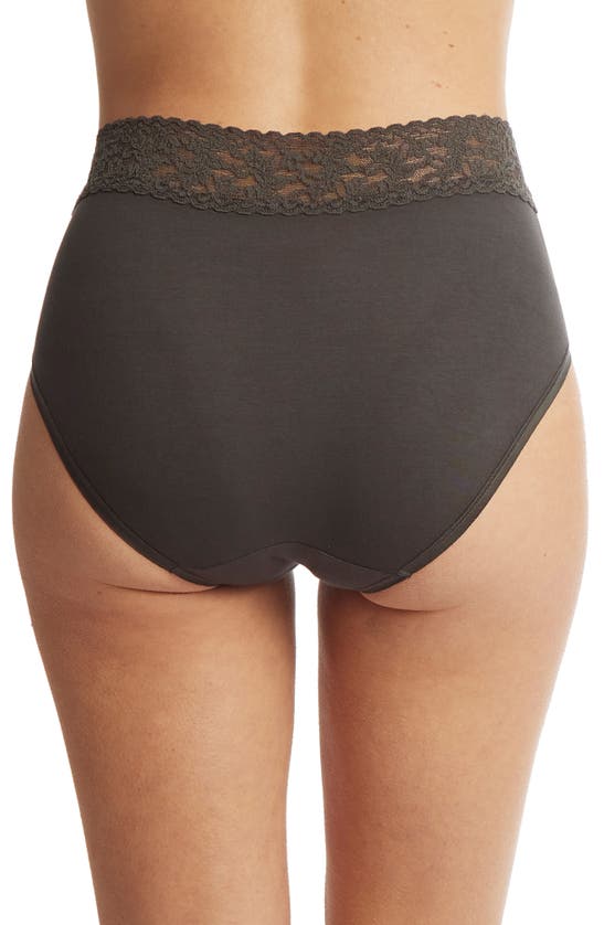 Shop Hanky Panky Cotton French Briefs In Granite