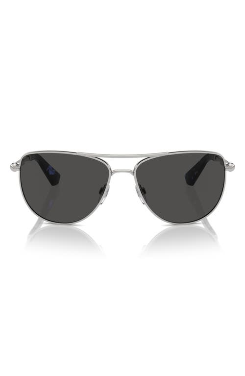 burberry 60mm Pilot Sunglasses in Silver at Nordstrom