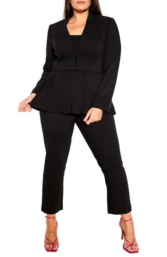 Shop City Chic Sadie 2-in-1 Blazer In Black