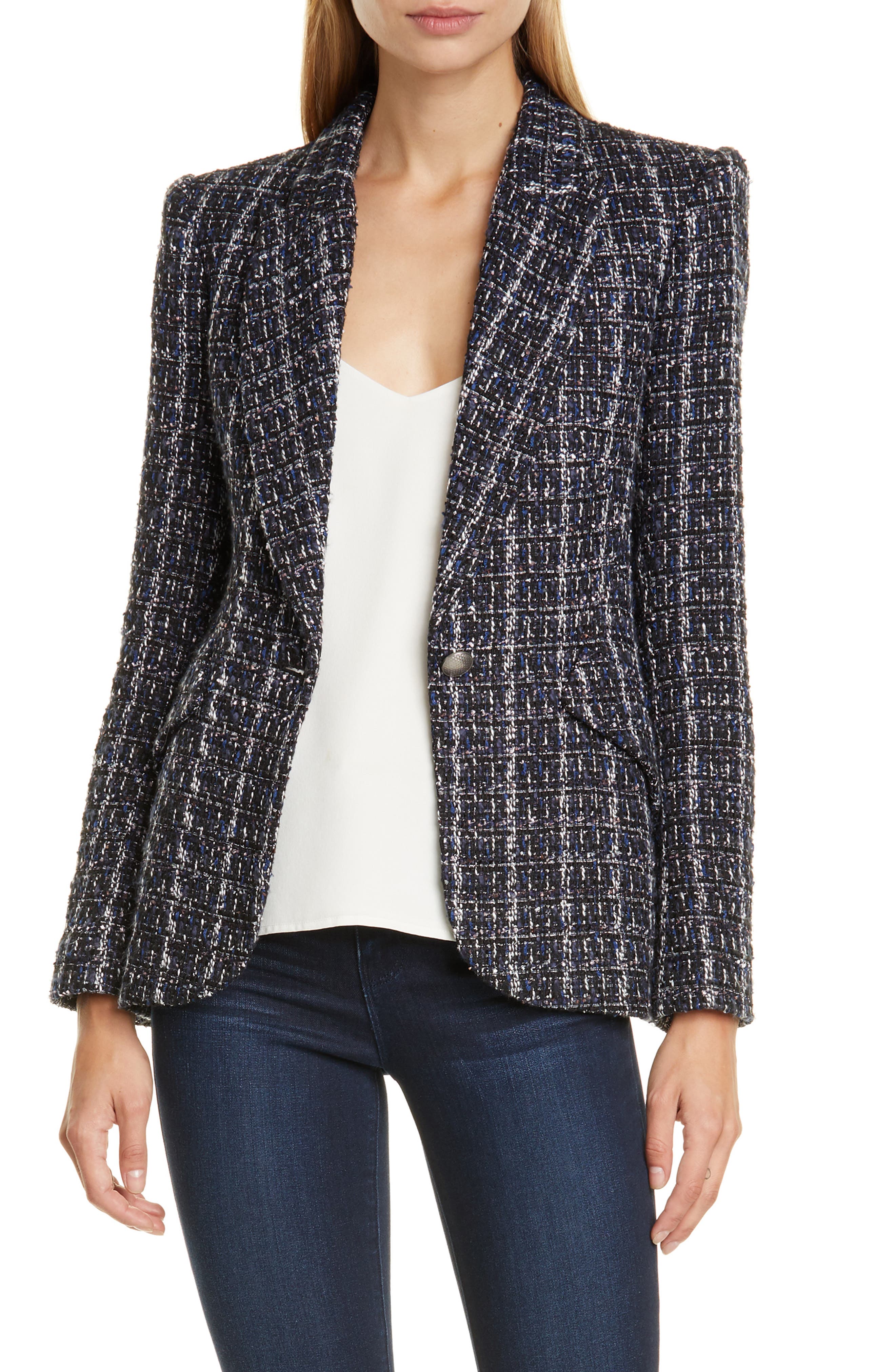 L'AGENCE Chamberlain Tweed Blazer Nordstrom