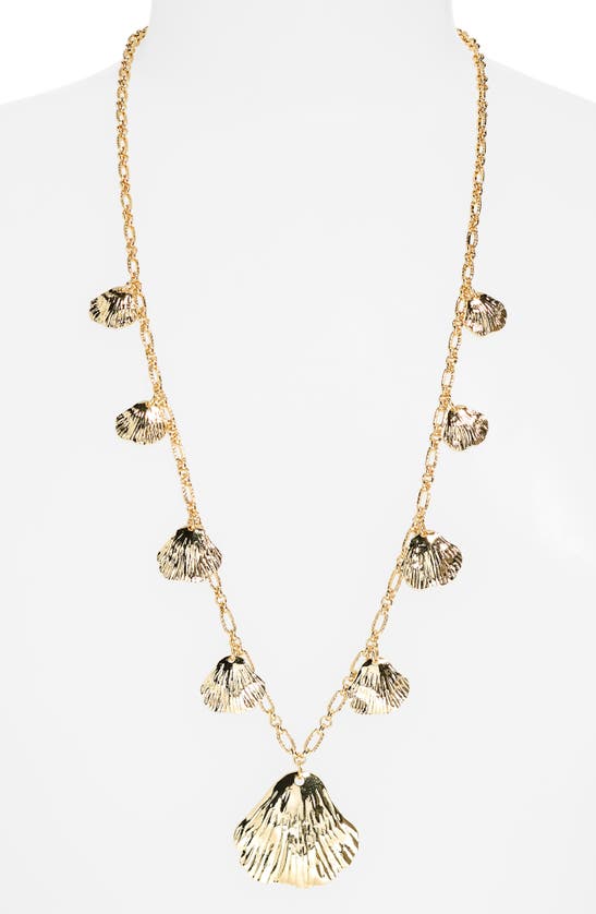 Shop Nordstrom Texture Petal Necklace In Gold