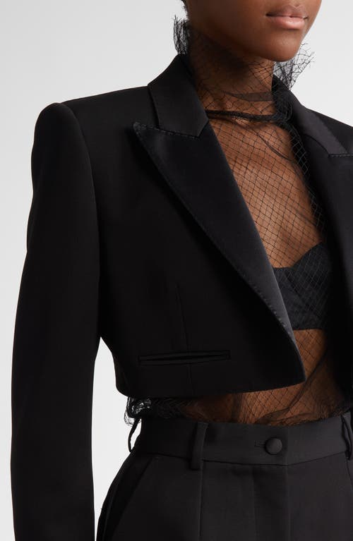 DOLCE & GABBANA DOLCE&GABBANA WOOL & SILK BLEND CROP BLAZER 