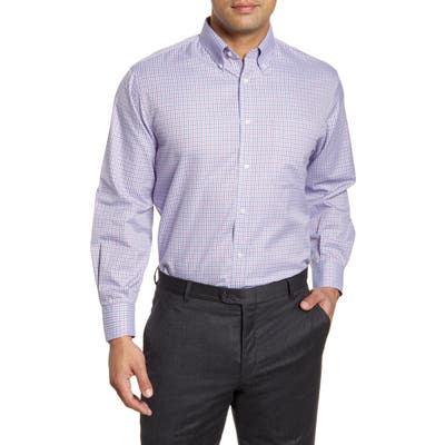 Nordstrom Shop Smartcare(TM) Classic Fit Check Dress Shirt - Red