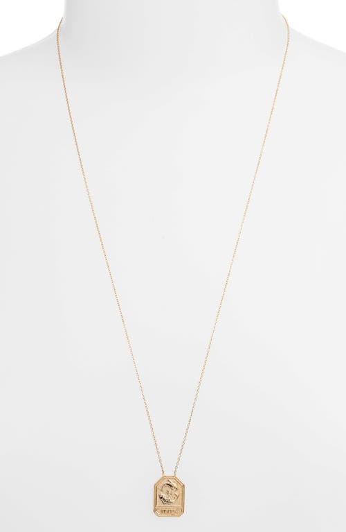 Jennifer Zeuner Kiana Zodiac Pendant Necklace in Pisces Gold at Nordstrom