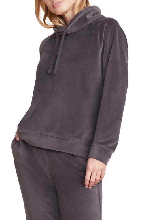 barefoot dreams LuxeChic Funnel Neck Pullover in Carbon at Nordstrom, Size Medium