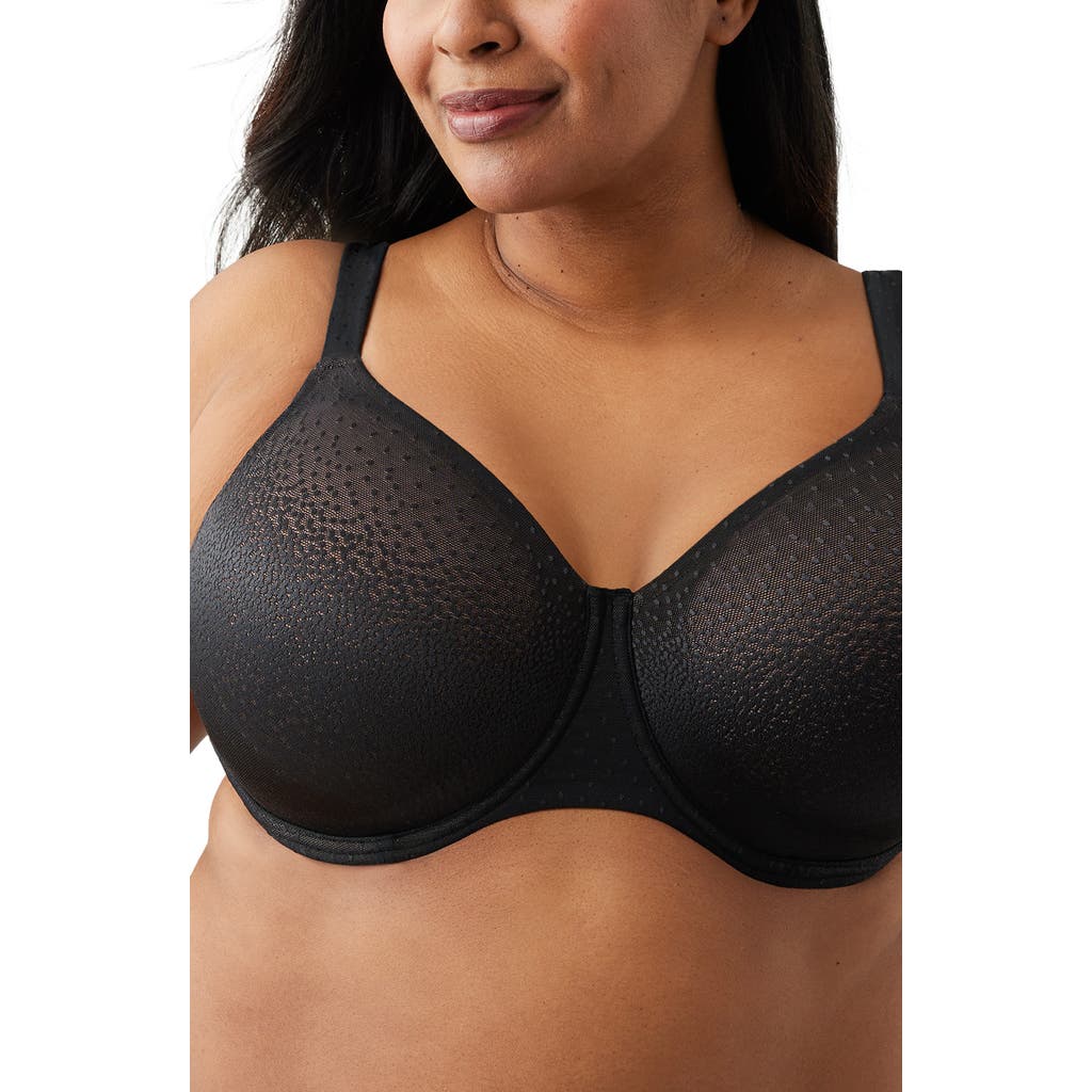 Wacoal Plus Size Back Appeal H-k Cup Underwire Bra 855403 In Black