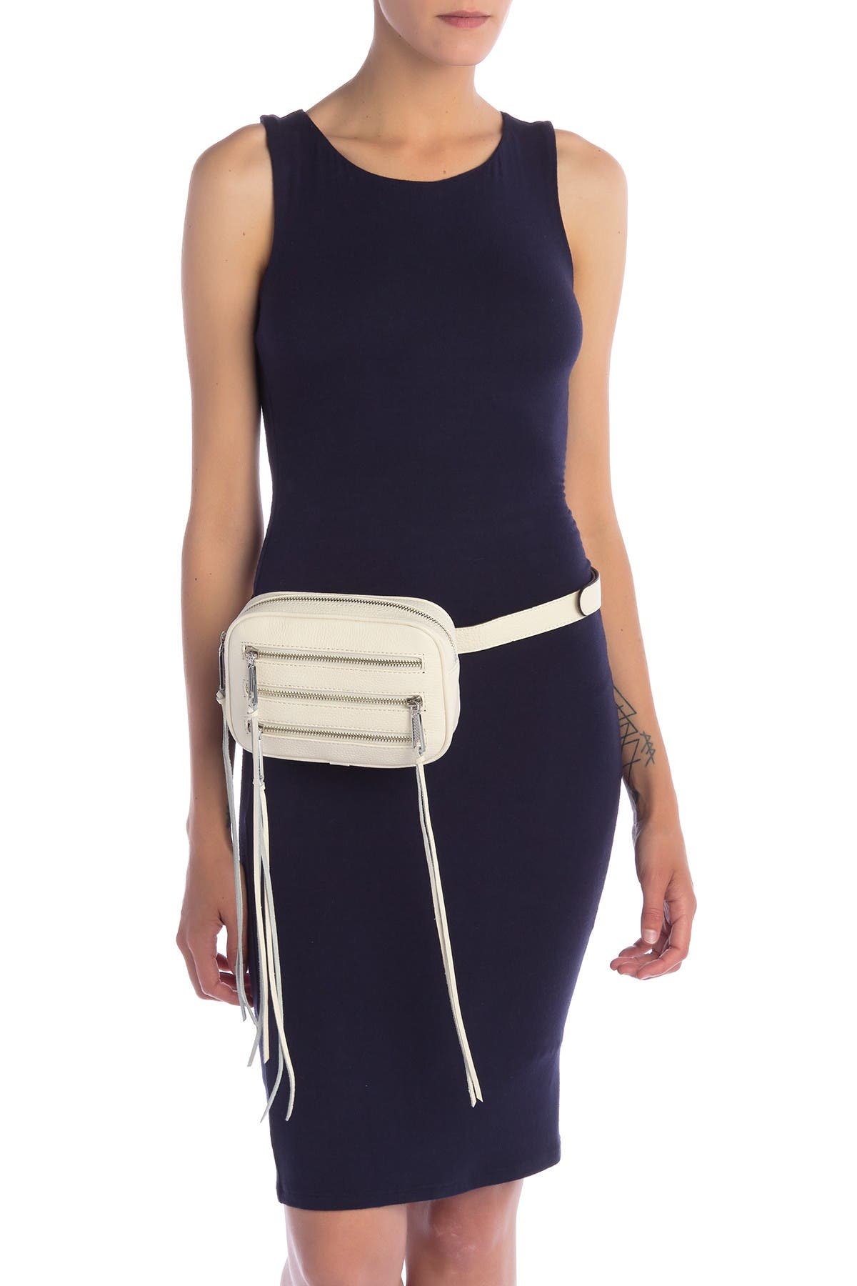 rebecca minkoff 3 zip leather belt bag