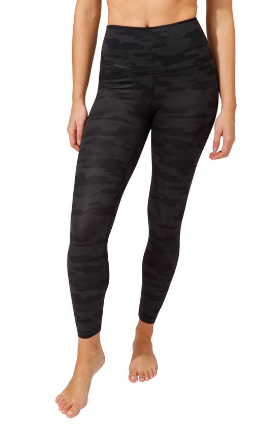 90 Degree By Reflex Wonderflex Elastic Free High Waist Ankle Leggings In P644 Camo Black Com