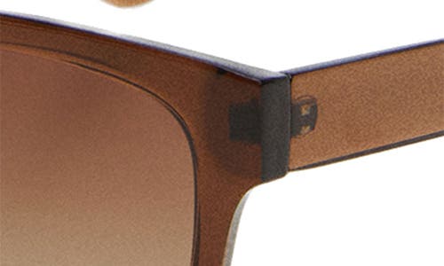 Shop Mango Marai Square Sunglasses In Brown