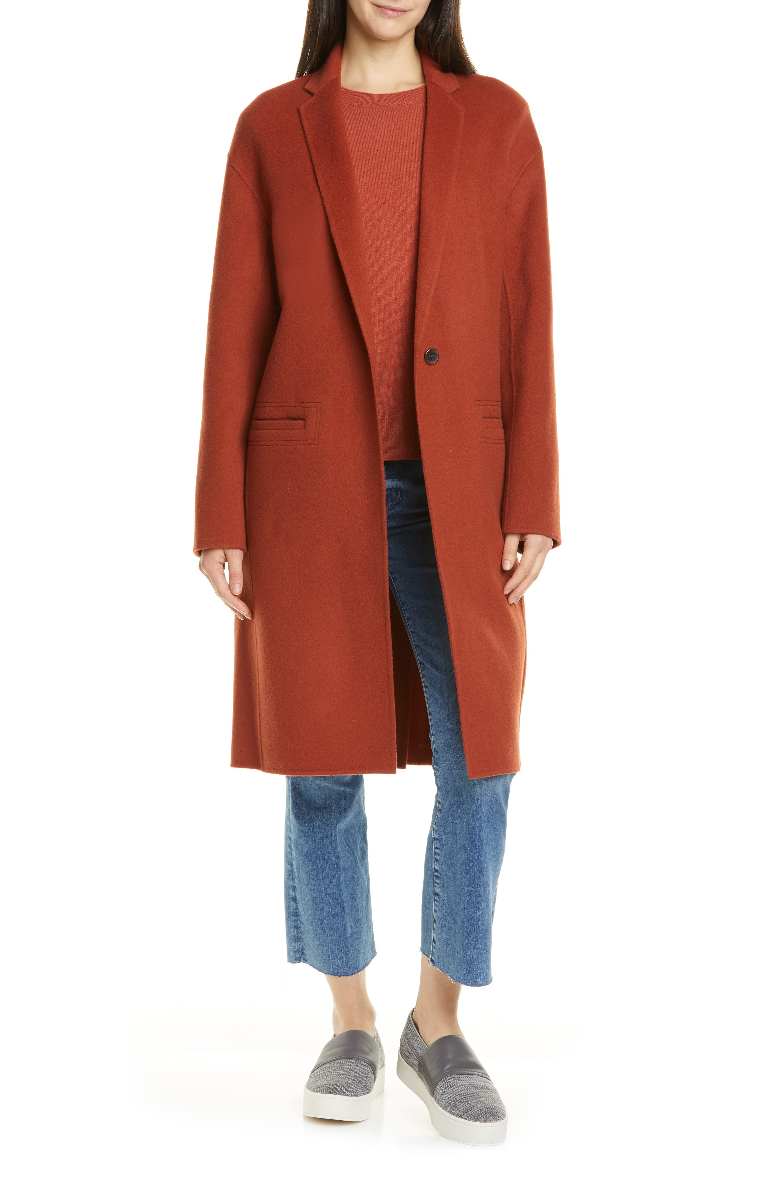 vince modern wool blend coat