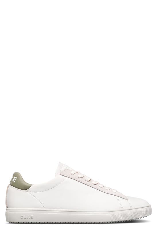 Shop Clae Bradley California Sneaker In White Leather Tea