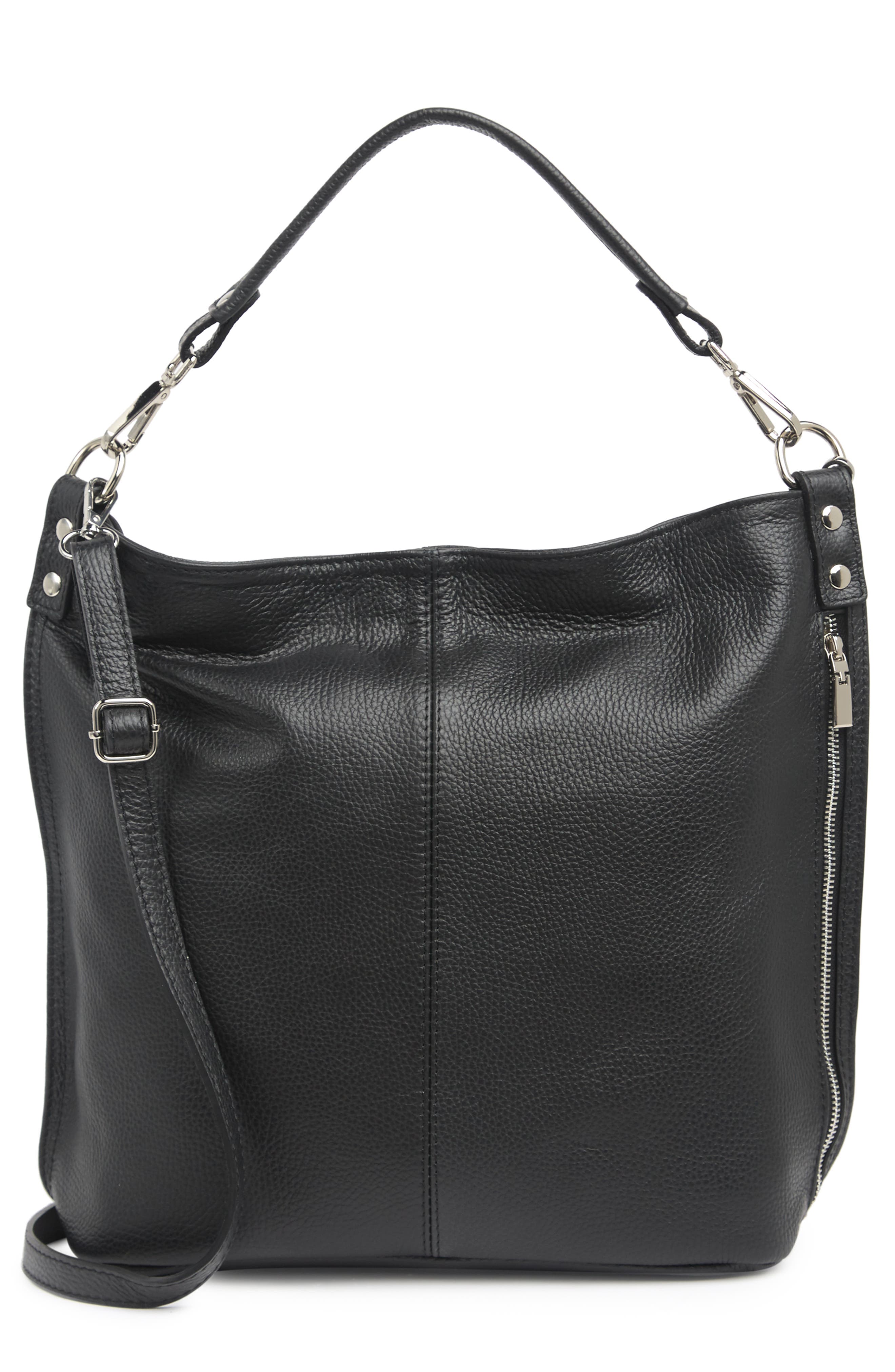 Massimo Castelli Maison Heritage Leather Shoulder Bag In Black | ModeSens
