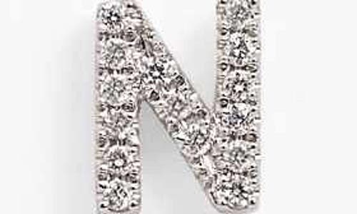 Bony Levy Single Initial Earring In White Gold/n