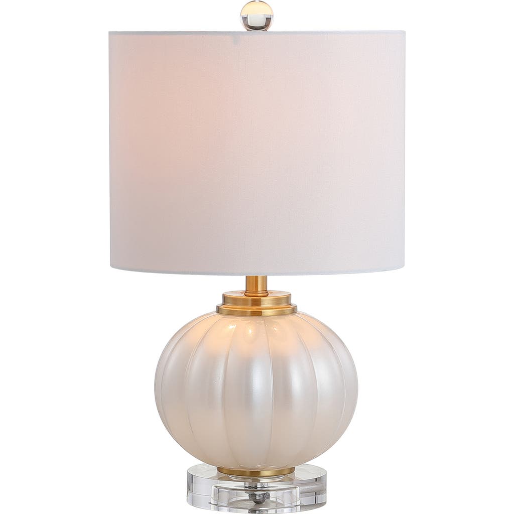 Jonathan Y Pearl Glass/crystal Led Table Lamp In White
