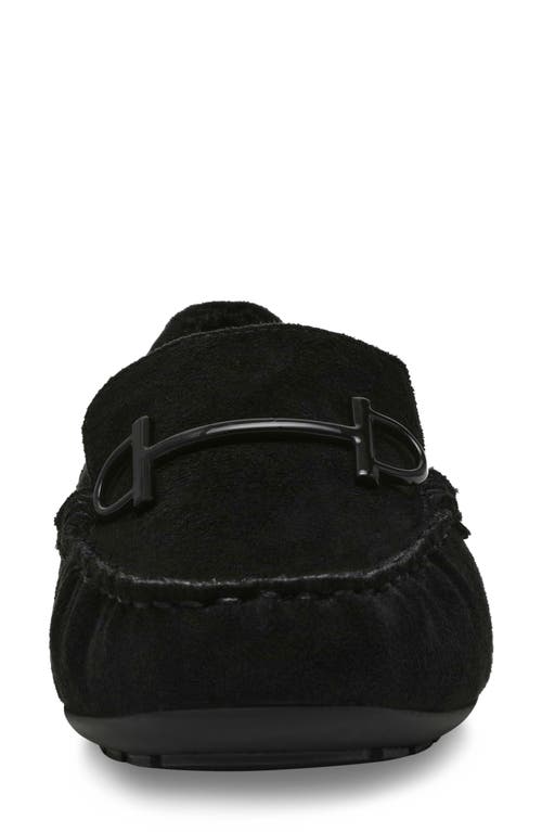 Anne Klein Orlaa Faux Fur Slipper In Black Microsuede