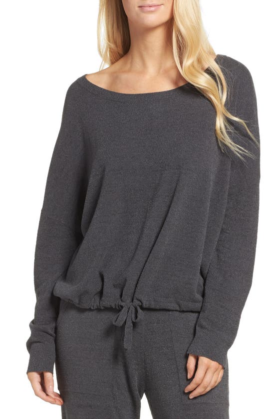 Barefoot Dreams Cozychic Ultra Lite® Lounge Pullover In Carbon