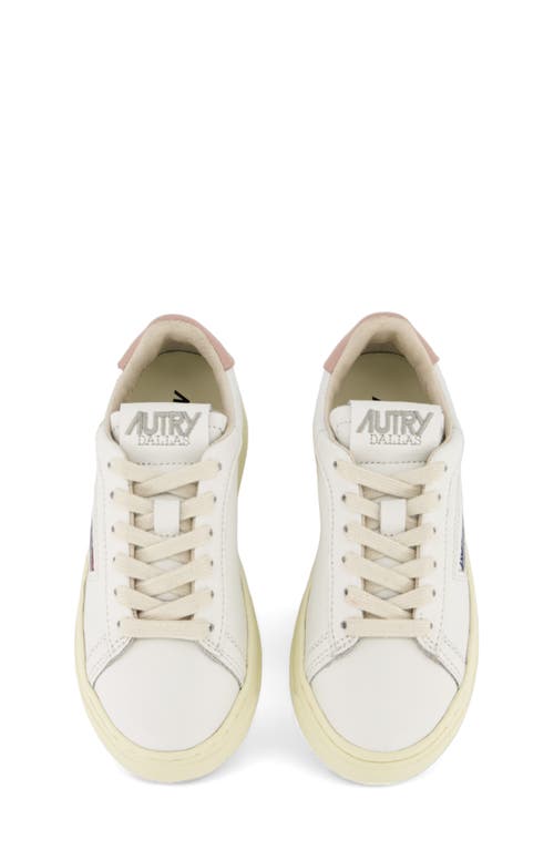 Shop Autry Kids' Dallas Low Sneaker In Four White