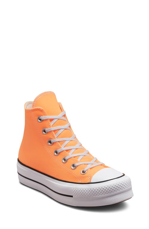 Converse Chuck Taylor® All Star® Lift Hi Sneaker in Peach Beam/Black/White