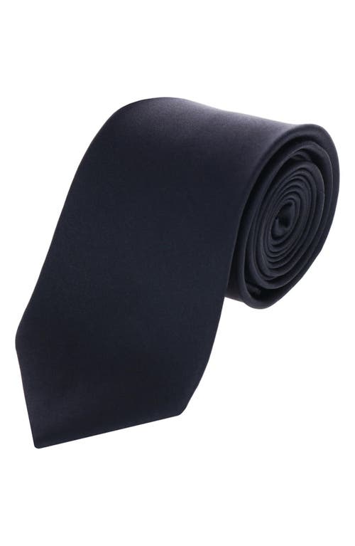 Sutton Silk X-Long Tie in Black