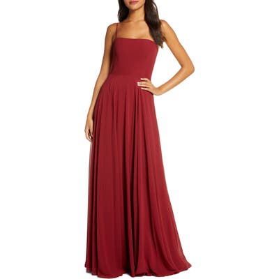 Jenny Yoo Renee Chiffon Evening Dress, Purple