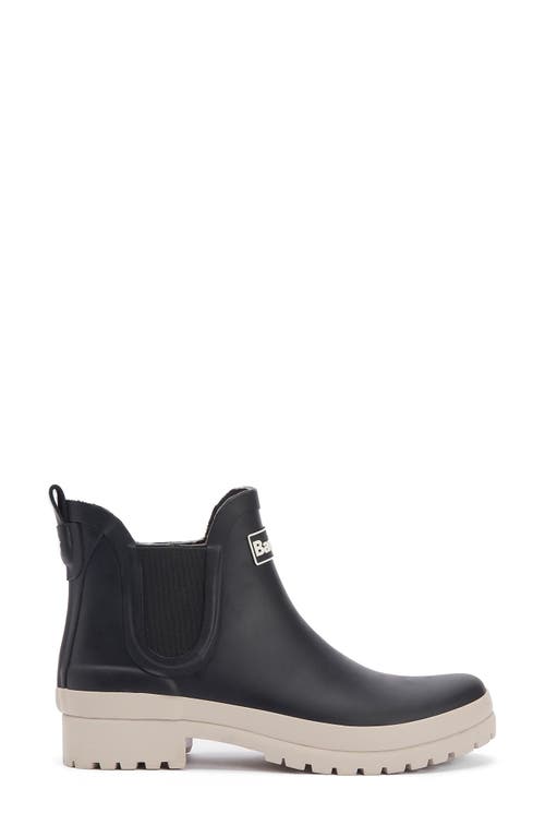 Shop Barbour Mallow Chelsea Rain Boot In Black/white Pepper