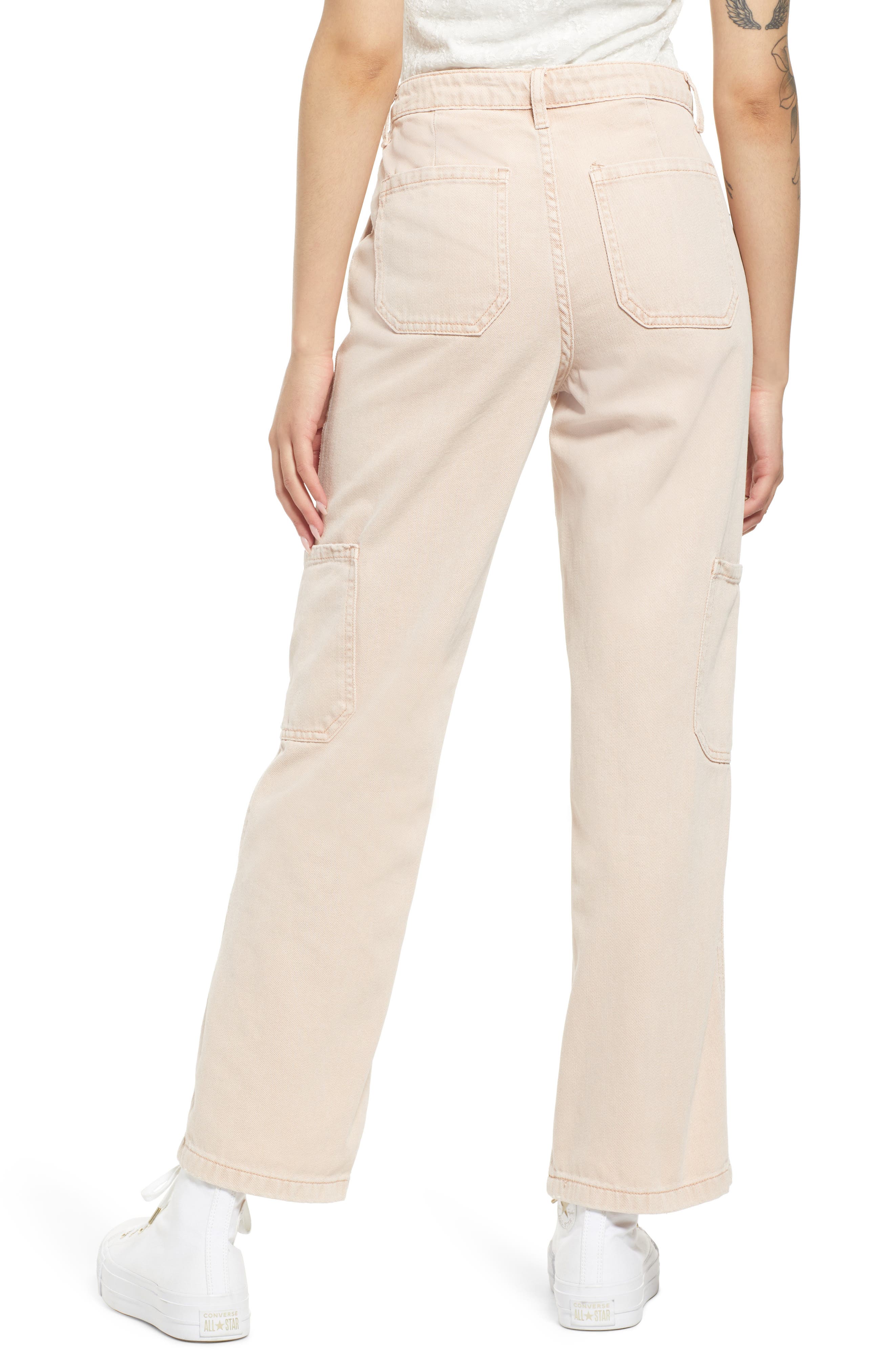 BP. High Waist Straight Leg Cargo Jeans 