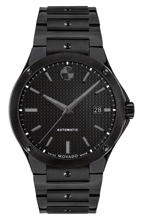 Movado S. E. Automatic Bracelet Watch, 41mm in Black at Nordstrom