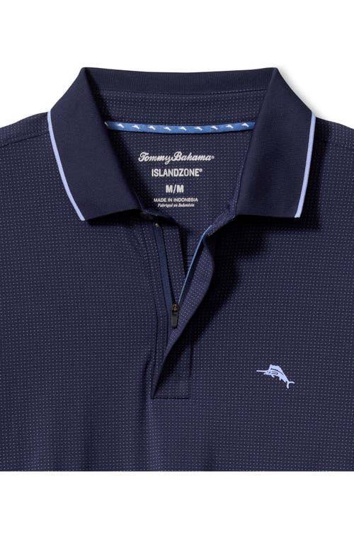 Shop Tommy Bahama Palm Desert Half Zip Polo Shirt In Aleutian Night