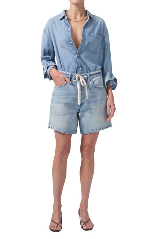 Citizen Of Humanity Brynn Drawstring Denim Shorts In Jesamyn