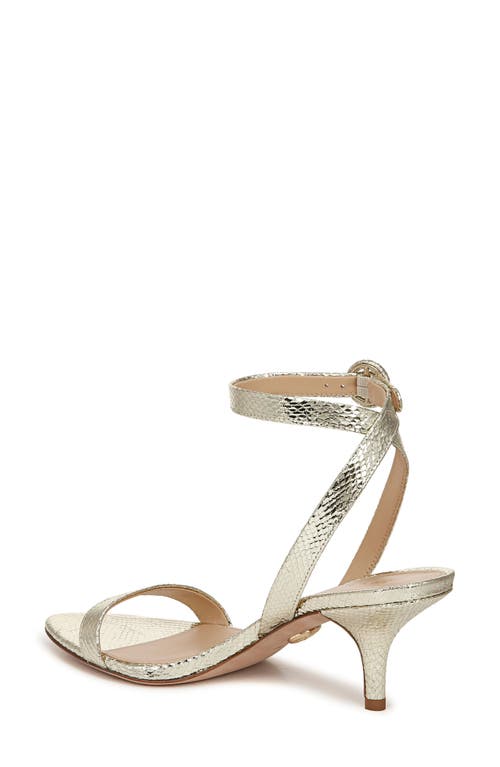 Veronica Beard Darcelle Ankle Strap Kitten Heel Sandal In Platinum