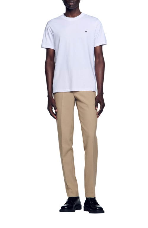 Shop Sandro T-shirt With Square Cross Patch In White