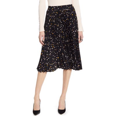 Halogen Pleated Skirt, Black