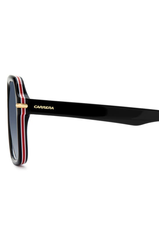 Shop Carrera Eyewear 55mm Gradient Square Sunglasses In Stripe Black/ Blue Shaded