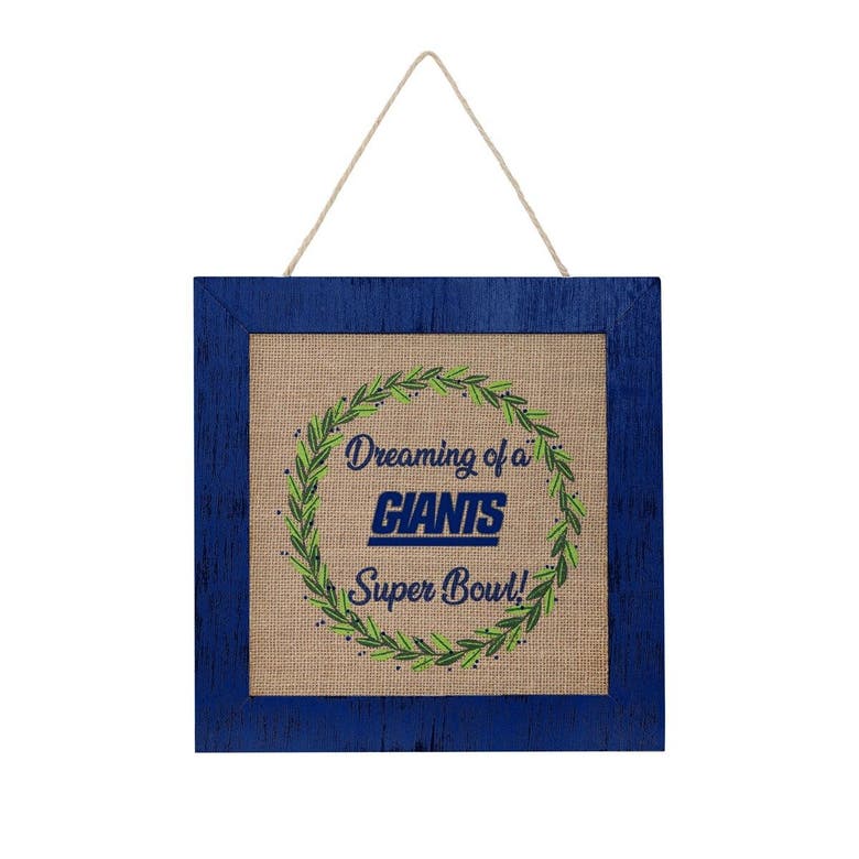 Foco New York Giants 12'' Double-sided Burlap Sign In Blue