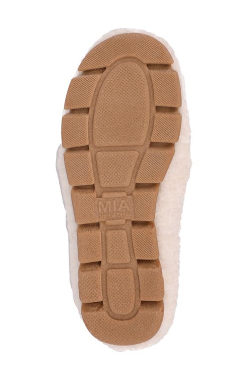 Mia Cocoa Faux Shearling Slipper In Off White