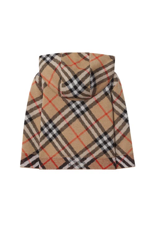 Burberry Vintage Check Wool Hoodie In Sand