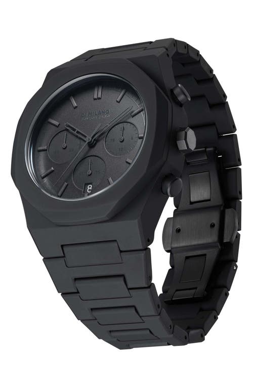 D1 Milano Ens Black D1-phbjsh Polychrono Shadow Polycarbonate Quartz Watch In Black