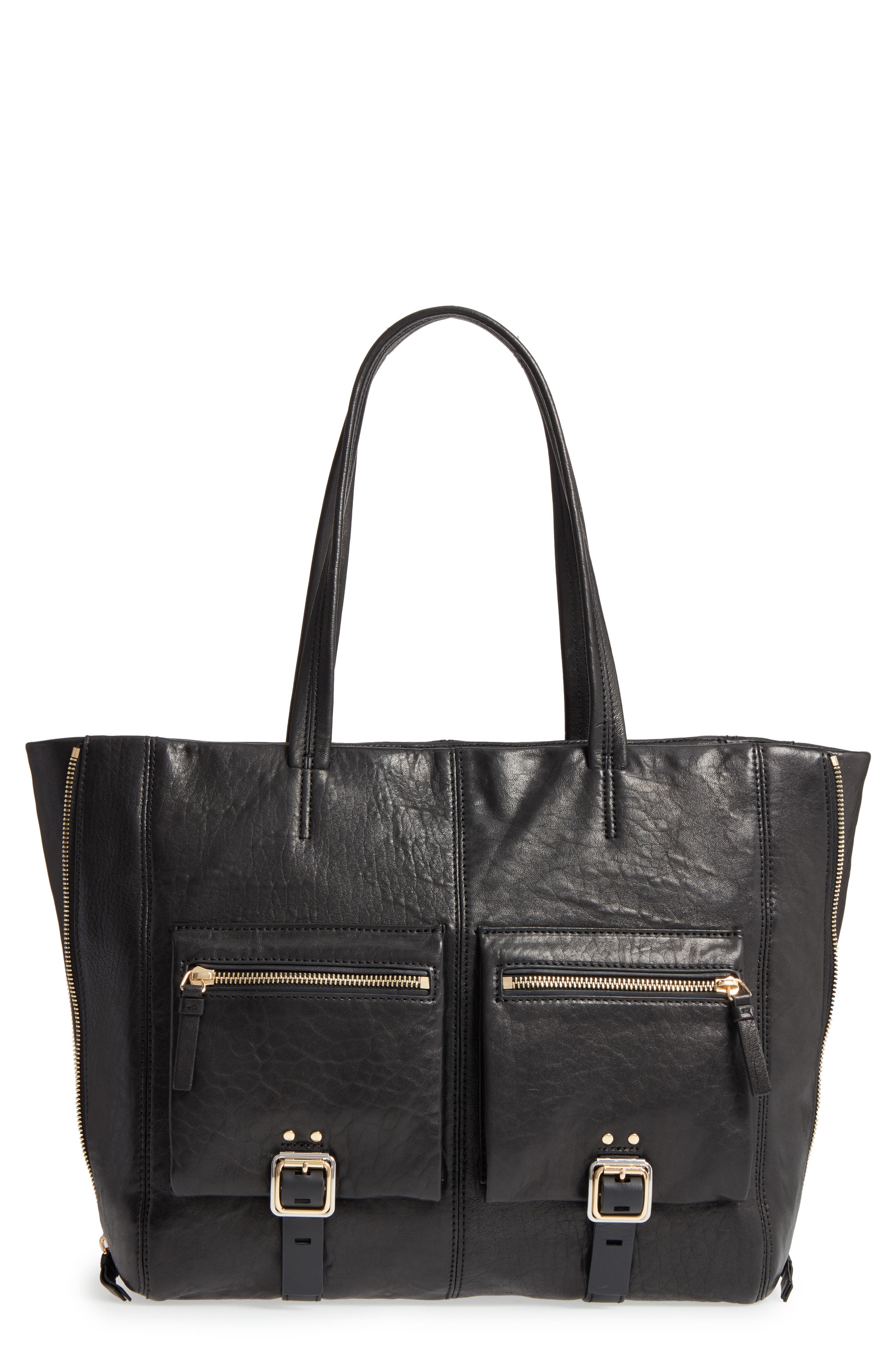 vince camuto delos leather tote