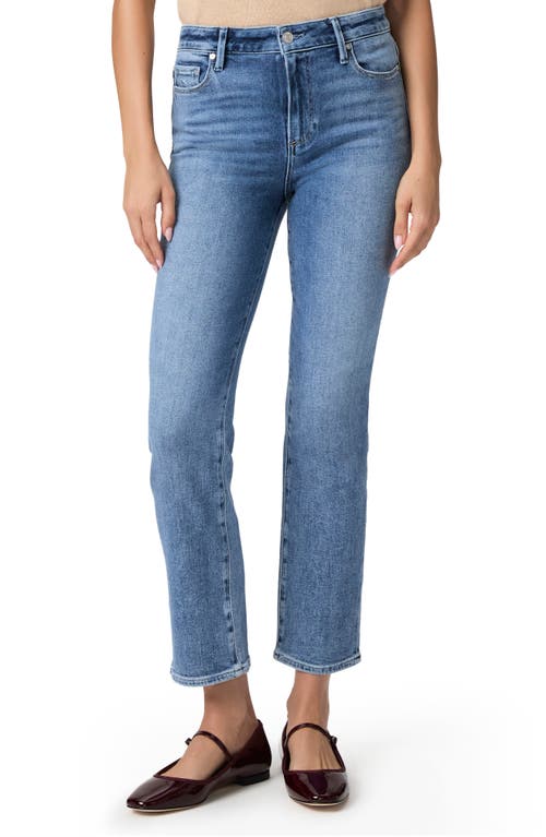 Shop Paige Cindy High Waist Ankle Wide Leg Jeans In Limo