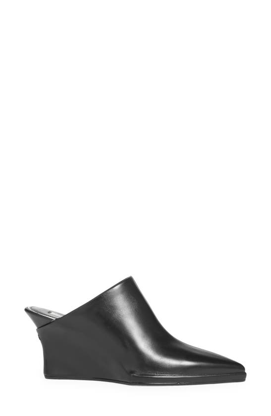 Rag & Bone Eclipse Leather Wedge Mules In Black