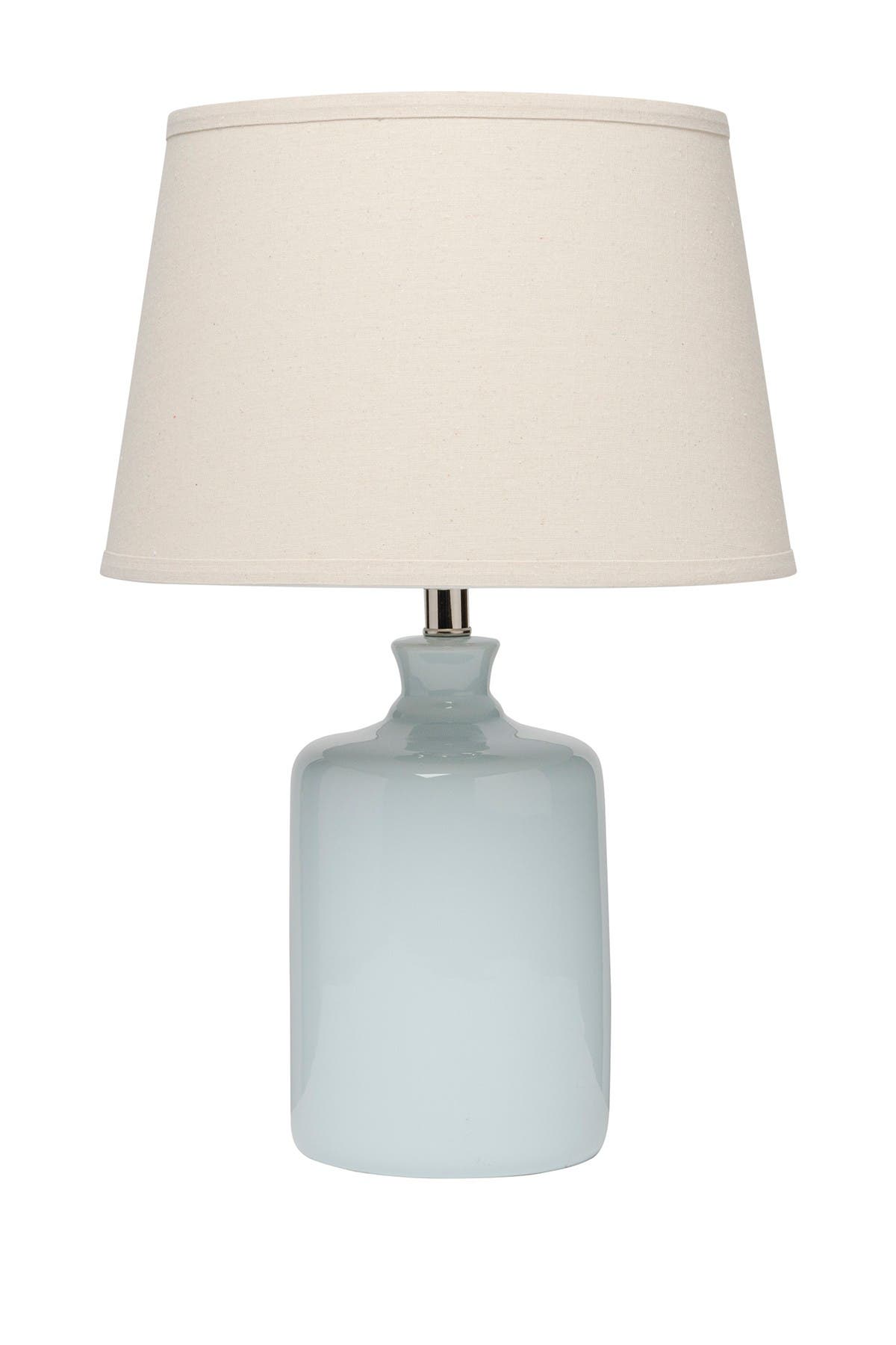 Jamie Young Light Blue Tapered Shade, Milk Jug Glass Table Lamp